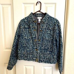Jones New York Blue Jean Jacket with Modern Style